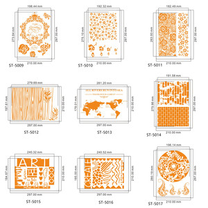 Waatak — pochoirs de décoration de gâteau Fondant, en plastique, personnalisés, pour <span class=keywords><strong>peinture</strong></span>, outils de cuisson, modèle de cookies ST-5027 ~ 5035 - Product Image 3