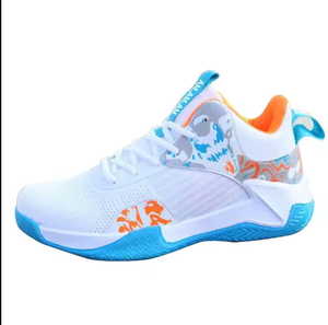 Scarpe da corsa da basket da <span class=keywords><strong>uomo</strong></span> traspiranti con soletta in PU <span class=keywords><strong>blu</strong></span> allacciata per la fabbrica di produzione cinese estiva - Product Image 1
