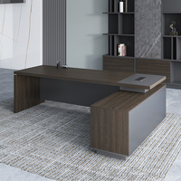 Table de Bureau de Direction de Luxe en Bois Moderne, Bureau de PDG en MDF, Table de Bureau en L pour Maison et Bureau Exécutif
