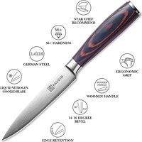 10% de réduction sur un couteau professionnel en acier inoxydable de 5 pouces mazon top vente ensemble de couteaux de chef en bois Pakka de cuisine avec boîte-cadeau
