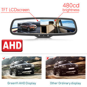 GreenYi 4.3 इंच AHD 1000cd विशेष मूल ब्रैकेट समर्थन 2 AHD1080P कैमरा कार पीछे देखने दर्पण के साथ मॉनिटर - Product Image 6