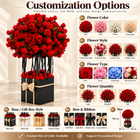 Grande Composition Florale Artificielle de Roses au Sol, Faite à la Main en PU, avec Support en Fer, Décoration de Luxe Réaliste pour Mariages et Hôtels
