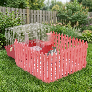 743-BF Jaula para Animales Pequeños de Plástico y Metal Premium Hecha en Taiwán con Corralito para Conejos, Cobayas y Cachorros - Product Image 3
