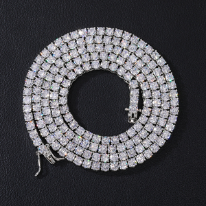 Joyería Hip Hop al por Mayor, Cadena de Tenis con Circonitas, Chapada en Oro de 18K y Plata, para Hombre y Mujer - Product Image 2