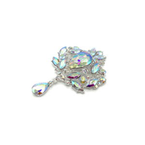 2025 nuevo diseño brillante cristal AB diamantes de imitación pedante broches para boda accesorios de vestido de novia - Product Image 4