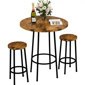 Pub Dining Set Bar Furniture High Tables Bistro used nightclub Bar Stools High Chair Furniture for sale