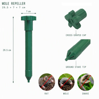 Répulsif anti-taupes, campagnols et gaufres à piles en plastique, fournisseur OEM/ODM chinois, produit phare pour pelouse