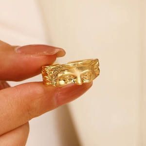Anelli Regolabili con Mezzo Volto di Venere in Stile Gotico Punk Placcati <span class=keywords><strong>Argento</strong></span> <span class=keywords><strong>e</strong></span> <span class=keywords><strong>Oro</strong></span> per Donne <span class=keywords><strong>e</strong></span> Uomini - Product Image 2