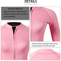Combinaison de plongée en néoprène CR super extensible de 1,8 mm - Protection UV, légère et chaude, manches longues, fermeture éclair avant, pour le surf, la plongée en apnée et la natation