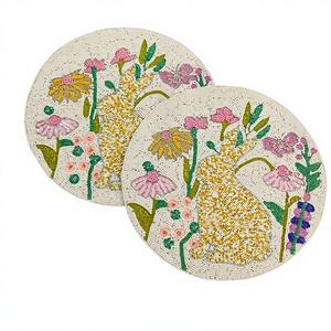 Alibabas Handmade Beaded 13x13 Luxury Eco-Friendly <b>Dining</b> <b>Table</b> Mats Embroidered <b>Placemat</b> Decorative Runner Wedding <b>Table</b> - Product Image 1