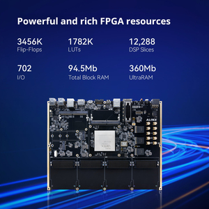 Plataforma de Comunicación de Datos Ópticos de Alta Velocidad ALINX AXVU13F XCVU13P Virtex UltraScale+ FPGA Dev Board 4 FMC 100G OSFP28 - Product Image 3
