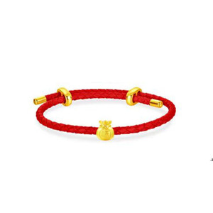 Vòng tay dệt thủ công tinh khiết Pixiu Vòng Tay Dây Đỏ Cỏ Ba Lá bốn lá - Product Image 6