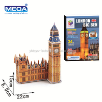 Kit de bricolage 3D : Puzzles Big Ben, Tour Elizabeth, célèbres bâtiments architecturaux, Tour de l'Horloge – Modèle 3D, jouet, cadeau