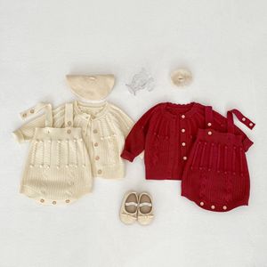 Conjunto de suéter de viscosa de color liso <span class=keywords><strong>para</strong></span> bebés, hecho <span class=keywords><strong>a</strong></span> mano, con romper de punto de burbujas y <span class=keywords><strong>abrigo</strong></span>, conjunto de dos piezas <span class=keywords><strong>para</strong></span> otoño - Product Image 1