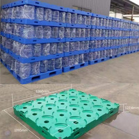 Certification professionnelle UE Chariot élévateur composite simple face à 4 voies Bonne qualité Palettes seau en plastique bouteille de 5 gallons