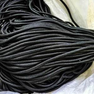 Black <b>Braided</b> Round Drawcord Strap for Garment and Hat <b>Accessories</b> Wholesale Factory Direct Sales - Product Image 3