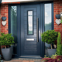 Portes en aluminium de sécurité extérieures simples ou doubles, design luxueux, haute qualité, prix bas, pour usage commercial extérieur.