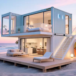 Villa conteneur créative et populaire à deux étages, détachable, mobile, préfabriquée, modulaire, design résidentiel moderne, <span class=keywords><strong>construction</strong></span> en acier - Product Image 1