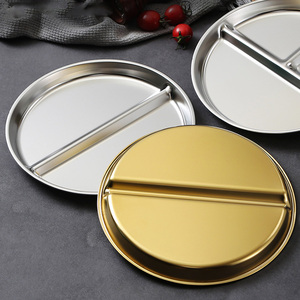 <span class=keywords><strong>จาน</strong></span>สเตนเลสกลม3ช่องทนทานสุดสร้างสรรค์ถาดเสิร์ฟอาหารสำหรับเด็กนักเรียน - Product Image 5