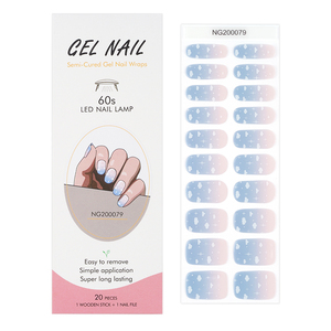 Huizi Huizi Polar Moon <strong>Star</strong> Gel <strong>Nail</strong> Wraps Popular Wholesale <strong>Nail</strong> Supplies Semi-cured Gel Strips Gel <strong>Nail</strong> Stickers with the UV - Product Image 3