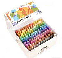 Marqueur acrylique à séchage rapide et anti-bavures pour la peinture DIY des enfants et les fournitures artistiques pour l'école primaire – Boîte premium non effaçable