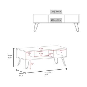 Table basse fumée pour salon Marydel - Product Image 3