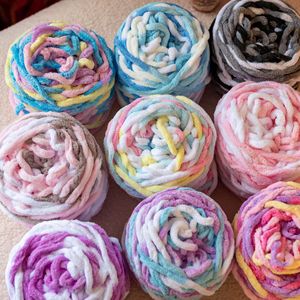 Fil Chenille Queue <span class=keywords><strong>de</strong></span> Chat, <span class=keywords><strong>Pelote</strong></span> <span class=keywords><strong>de</strong></span> Fil Acrylique Mélangé Épais 8mm, Matériel pour Tricot Manuel et Crochet <span class=keywords><strong>de</strong></span> Poupées - Product Image 5