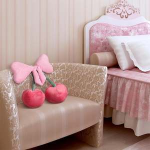 Almohada Decorativa con Lazo y Cerezas, Estilo Coqueta y Estético, Regalos Divertidos <span class=keywords><strong>para</strong></span> Adolescentes, <span class=keywords><strong>para</strong></span> Dormitorio, <span class=keywords><strong>Sala</strong></span> de Estar, Sofá o Cama - Product Image 4