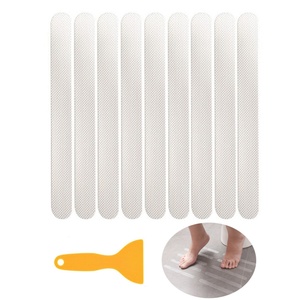 24PCS Striped Transparent Safety Bathtub Strips Adhesive Premium Scraper Bath Tub Shower Stairs Anti Slip <b>Sticker</b> Strips PEVA - Product Image 1