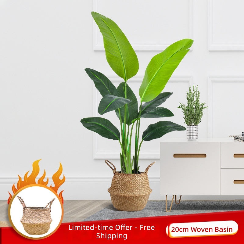 120cm high banana-10 leaves-woven basket