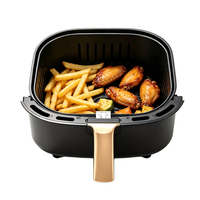 Friteuse à air tactile 8L avec 10 menus prédéfinis, 50-230 ℃   Température réglable, panier amovible, pour des repas sains sans huile