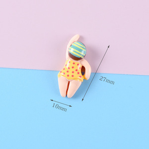 CEHNXI Ciondoli Artistici in Resina Dipinta, Cabochon con Retro Piatto, Modello Personaggio Cartone Animato, Charm Slime per Custodie di Cellulari in Crema - Product Image 4