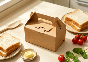 Eco-Friendly Recyclable High-End Natural Kraft Paper Square Box Woven Handles Fixed Metal Rivets Sturdy Load Bearing Four-Color - Product Image 4