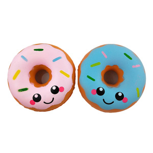 Custom Logo Doughnut Slow Rising Squishy PU Foam Stress Ball Promotional Toy Toy for Stress Relief