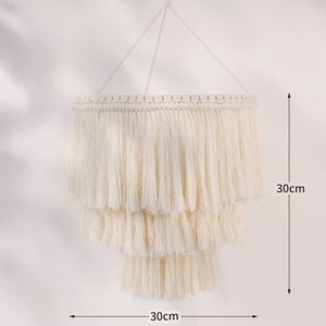 Handgefertigter Bestickter Kronleuchter Makramee-Lampenschirm Moderner Strandstil für Esszimmer Hängende Dekorationen Innen- & Außenbereich - Product Image 4