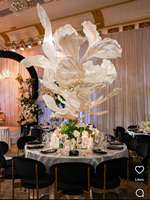 Fleur géante artificielle en papier crépon QT260156, faite à la main, grande fleur sur pied pour installation artistique, toile de fond pour événements de mariage
