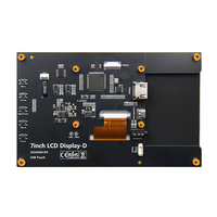 Pantalla Táctil de 7 Pulgadas para Raspberry Pi Modelo D, Pantalla HD-MI de 1024x600 con Brillo de 320 cd/m²