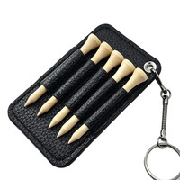 Marqueur de balle de golf, étiquette en cuir, porte-clés, aide portable pour le putting green, lot de 5 tees de golf