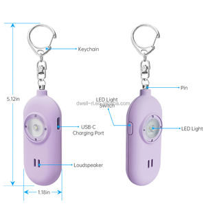 Nouvel arrivage lampe de poche d'urgence SOS torche loup auto-défense alarme sécurité alarme personnelle auto-défense porte-clés - Product Image 2