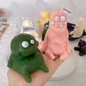 Bougies d'aromathérapie artisanales en argile, aux parfums originaux, en forme <span class=keywords><strong>de</strong></span> petit monstre, clown ou grenouille, amusantes, moches et adorables, idéales comme cadeau - Product Image 4