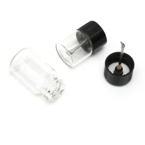 Clear Glass Tube Bottle Smell Proof Child Resistant Borosilicate Glass Vial Glass Tube With Small Spoon