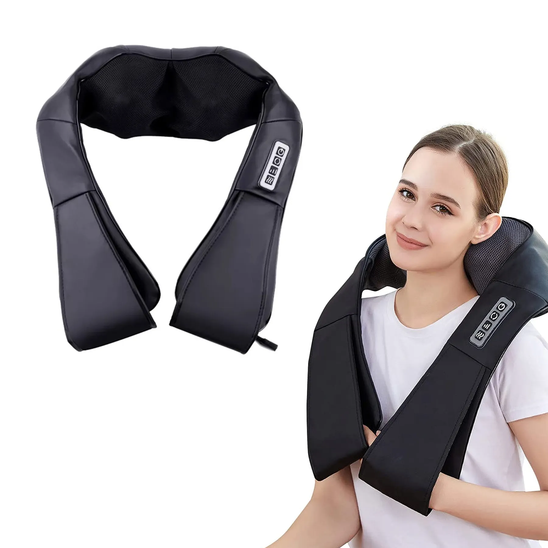 Multifunktionale Schulter- und Nackenmassagegerät 3D-Drei-Dimension-Massageschal mit Heizfunktion für den Haus- und Autogebrauch