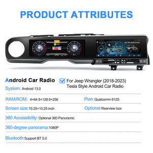 NaviHua Pantalla Dual de Nuevo Diseño para Jeep Wrangler JL 2018-2023, Radio Android para Auto con Pantalla LCD, Velocímetro, Monitor de Unidad Principal - Product Image 5