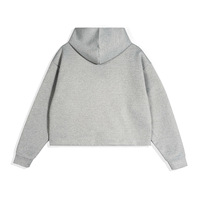YKH 80G Boxy personnalisé poids lourd culture Style Air couche sweats à capuche zippés logo personnalisé imprimé porter sweat à capuche zippé pour hommes