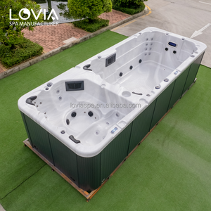 Fiesta independiente Whirlpool Swim Spa Piscina subterránea sin fin Bañera de hidromasaje al aire libre Piscina de entrenamiento de masaje para uso doméstico - Product Image 3