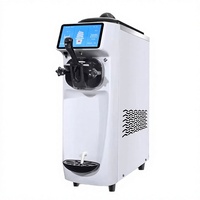 Machine à glace molle commerciale à écran tactile LCD intelligent de 10 pouces, 3 saveurs, de comptoir, haute capacité 25L/h