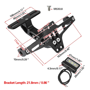 Eliminador de Guardabarros para Motocicleta, Soporte para Placa de Matrícula con Luz LED, Eliminador de Guardabarros Universal para Motocicleta - Product Image 2