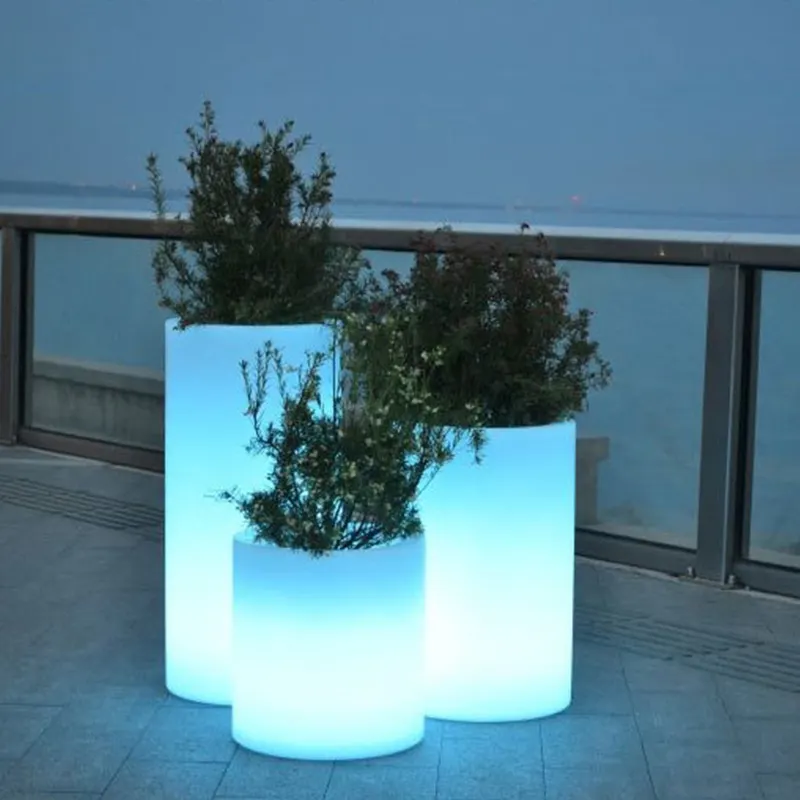 Tuin Kleur Veranderingen Plastic Verlichten Led Bloem Plant Licht Pot