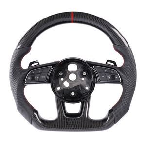 Volant en fibre de carbone amélioré pour les modèles <span class=keywords><strong>Audi</strong></span> A3/A4/A5/A6/B7/8V/S4/S5/RS3/<span class=keywords><strong>RS4</strong></span>/RS5/C7/C8/Q5/Q7, installation plug and play - Product Image 1
