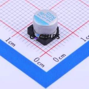 Condensador Sólido SMD OVZ121M1ATR-0606, D6.3xL5.9mm (Capacitancia: 120uF) (Precisión: 20%) (Voltaje Nominal: 10V) - Product Image 1